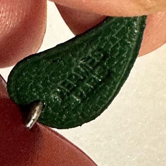 Hermès Red Green Apple Leather Key Bag Charm Chain Link - Picture 4 of 11